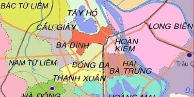 মানচিত্র, হা দোং জেলা, হ্যানয়