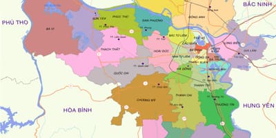 মানচিত্র, হ্যানয় জেলা