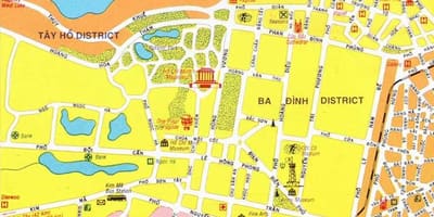 মানচিত্র, হ্যানয় শহর কেন্দ্র